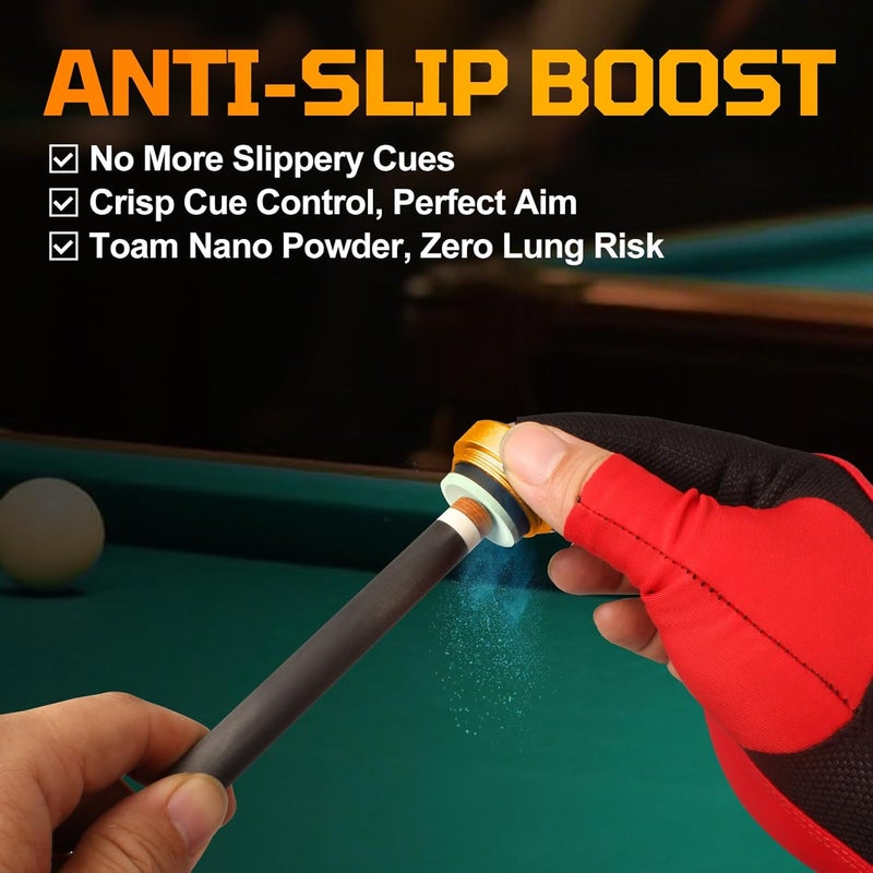 Banly TAOM Round Shaped Pool Chalk Holder, Portable Pool Chalk Cubes, Magnetic Mini Chalk Holder Pool Billiards, Pool Cue Chalk Case Container Box for Billiard Cue Tip Tool Pool Table Snooker Accessories - Image 3